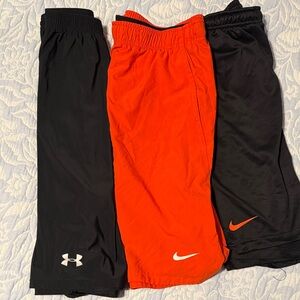 Nike Men's Athletic Shorts - Black and Orange